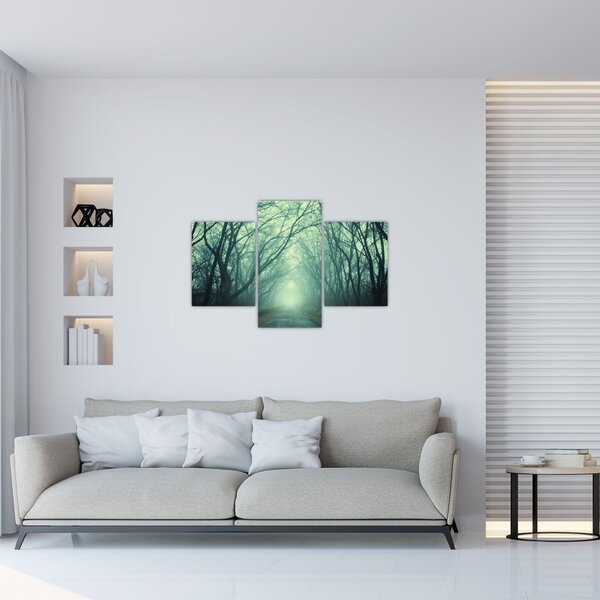 Obraz - Cesta s alejou stromov (90x60 cm)
