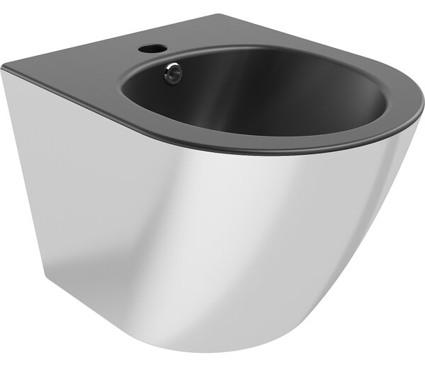 Mexen Lena, závesný bidet 480x370x325 mm, čierna matná - strieborná, 35224874