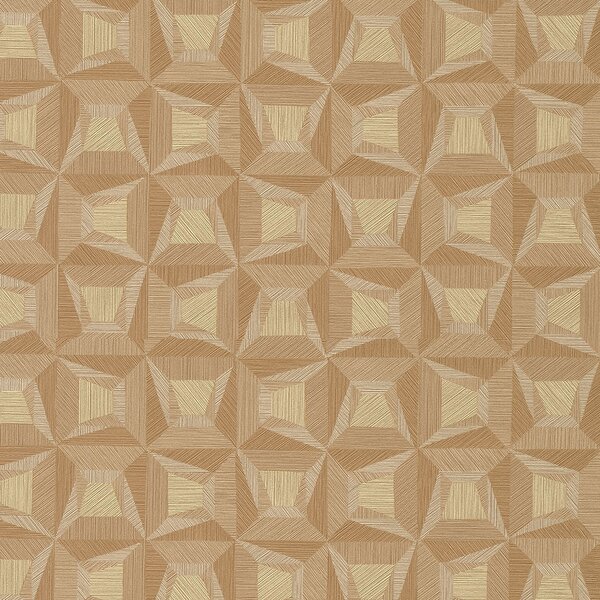 Oranžová vliesová tapeta s geometrickým vzorom 31908, Textilia, Limonta