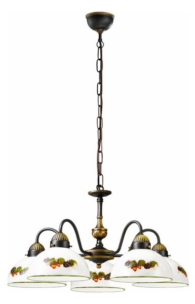 Kolarz 731.85.121 - Luster na reťazi NONNA 5xE27/75W/230V víno/jahody