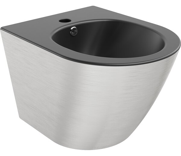 Mexen Lena, závesný bidet 480x370x325 mm, čierna matná - strieborný vzor, 35224873