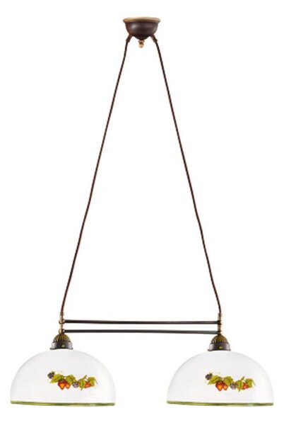 Kolarz 731.82.136 - Luster na lanku NONNA 2xE27/75W/230V víno/jahody