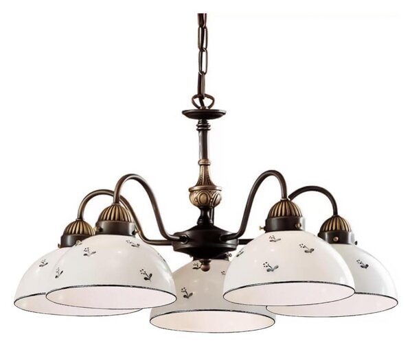 Kolarz 731.85.16 - Luster na reťazi NONNA 5xE27/75W/230V modrá