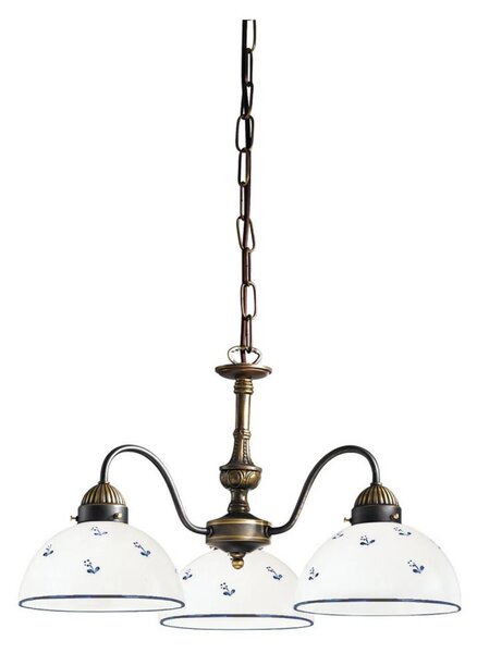 Kolarz 731.83.16 - Luster na reťazi NONNA 3xE27/75W/230V modrá