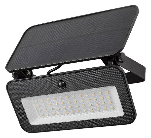 RABALUX 77160 Tarcal solárne nástenné svietidlo so senzorom LED 8W/1200lm 3000+4000+6500K IP65 čierna, stmievateľné