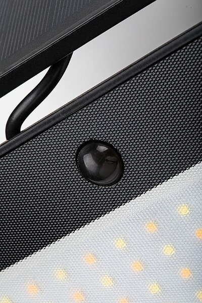 RABALUX 77160 Tarcal solárne nástenné svietidlo so senzorom LED 8W/1200lm 3000+4000+6500K IP65 čierna, stmievateľné