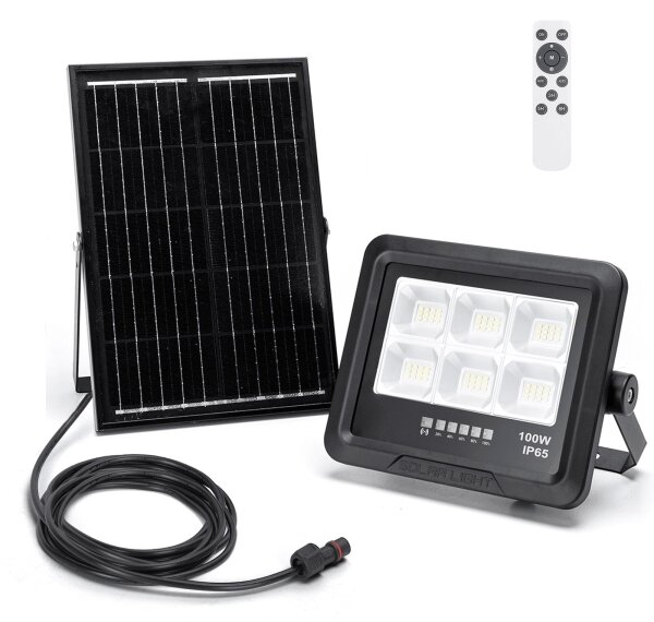 Aigostar - LED Stmievateľný solárny reflektor LED/100W/3,4V IP65 + DO