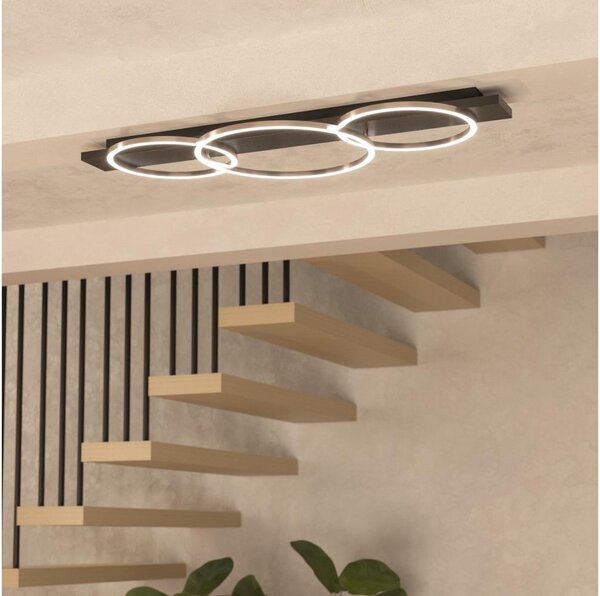 Eglo 33488 - LED stropné svietidlo BOYAL 2xLED/12W/230V + LED/12W čierne