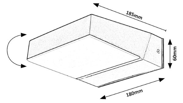 RABALUX 77121 Laxa vonkajšie nástenné svietidlo LED 14W/1400lm 2700+4000+6500K IP54 čierna