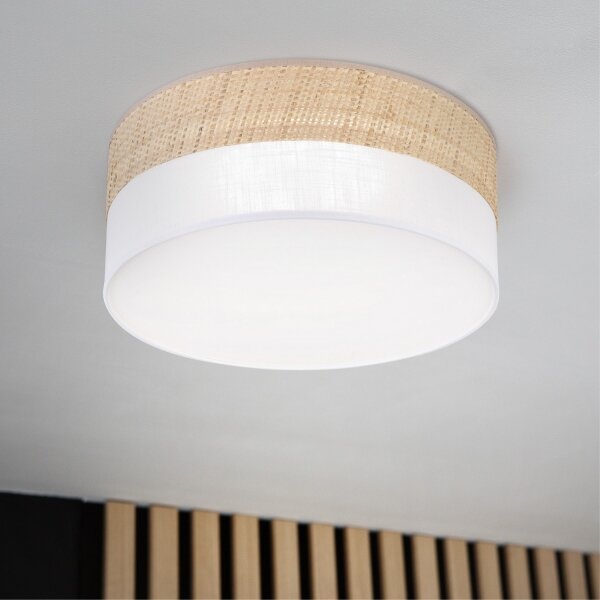 LED stropné svietidlo SIRJA BOHO LED/20W/230V pr. 35 cm béžové/biele