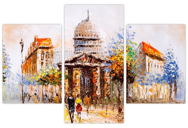 Obraz - Maľovaná mestská pamiatka (90x60 cm)