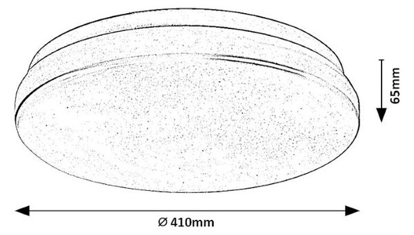 RABALUX 77135 Lowar vonkajšie stropné svietidlo D410mm LED 36W/2300lm 3000+4000+6000K IP44 biela