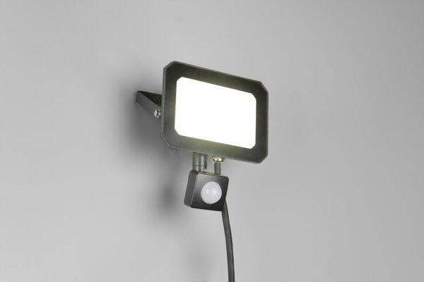 TRIO Reality R23349232 FUNCHAL vonkajšie svietidlo/reflektor so senzorom SMD LED 30W/2800lm 4000K IP44 čierna matná