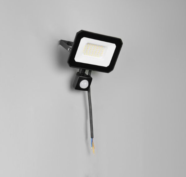TRIO Reality R23349232 FUNCHAL vonkajšie svietidlo/reflektor so senzorom SMD LED 30W/2800lm 4000K IP44 čierna matná