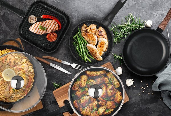 Panvica GRANDE Wok s pokrievkou pr. 32 cm