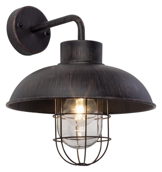 Brilliant - Vonkajšia nástenná lampa PORTLAND 1xE27/60W/230V čierna/patina
