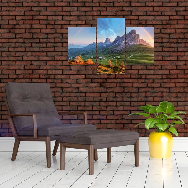 Obraz dúhy nad skaliskami (90x60 cm)