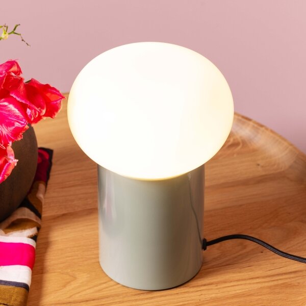 Brilliant - Stolná lampa KNUT 1xE27/25W/230V zelená/biela