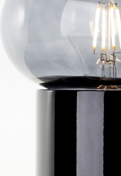 Brilliant - Stolná lampa KNUT 1xE27/25W/230V čierna/číra