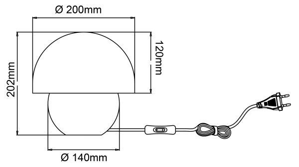 Brilliant - Stolná lampa NALAM 1xE14/40W/230V šedá/jaseň