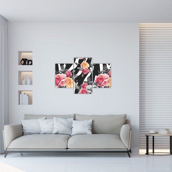 Obraz rozkvitnutých ruží (90x60 cm)