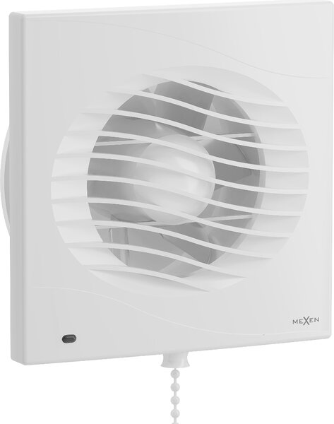 MEXEN - Kúpeľňový ventilátor s lankovým spínačom DXS 150 - biela - W9603-150K-00