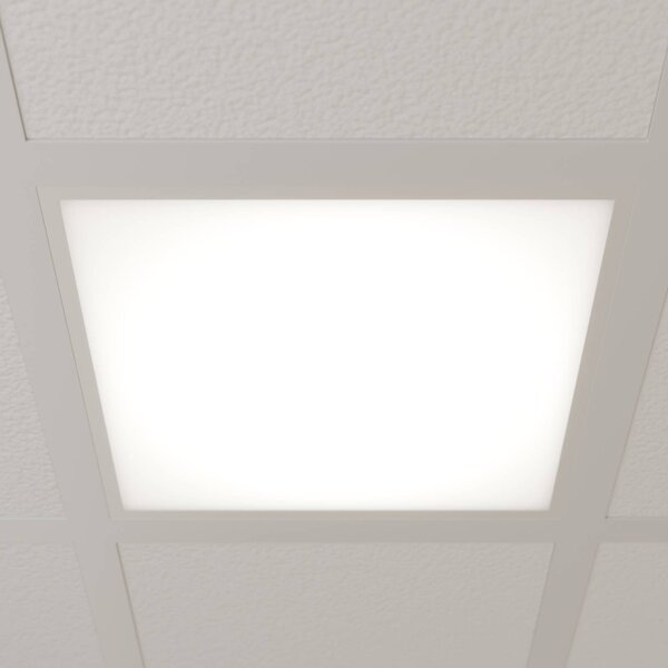 Arcchio LED vkladací panel Vinas, 4 000 K, 36 W, 62 cm x, Biela / opálová, Pracovňa / Kancelária, Plast, Moderný, Stropné svetlo