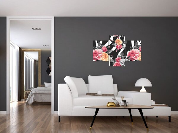 Obraz rozkvitnutých ruží (90x60 cm)