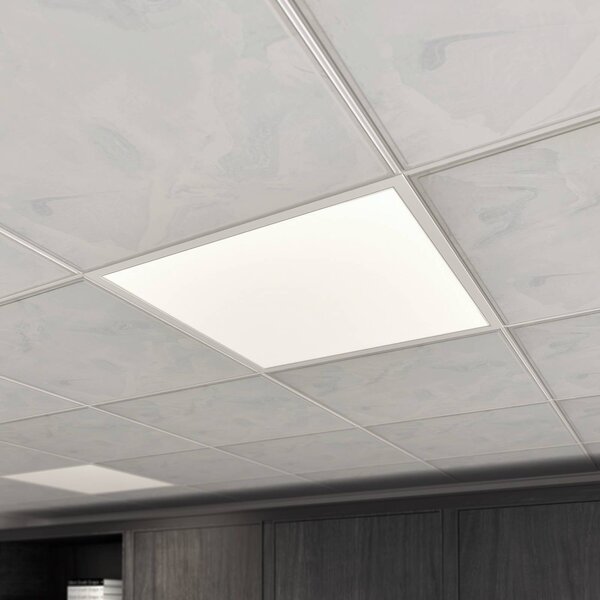 Vkladací panel Arcchio LED Vinas, 62 cm, biely, hliník,, Biela / opálová, Pracovňa / Kancelária, Plast, Zapustené stropné svietidlo