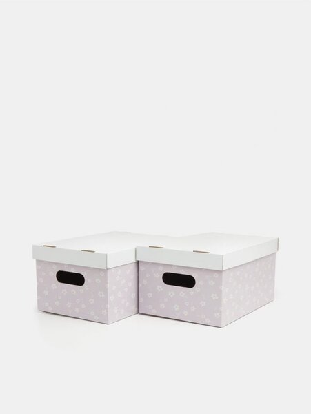 Sinsay - Úložné boxy 2 ks - pastelová ružová