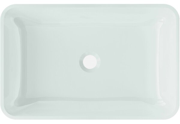 Mexen Megan sklenené umývadlo na dosku 56 x 36 cm, biele - 24135630