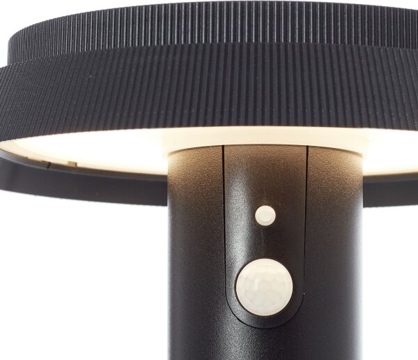 Brilliant - LED Solárna lampa so senzorom ALVERO LED/4W/3,7V 50 cm IP44 čierna