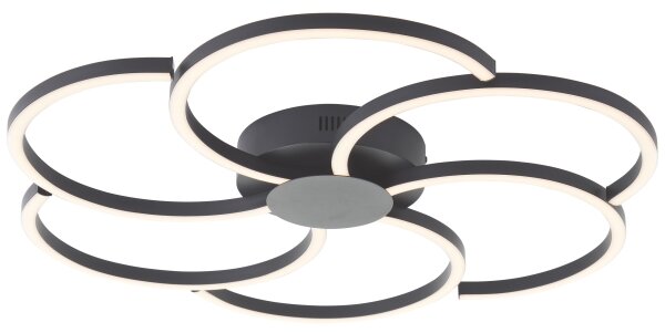 Brilliant - LED Stropné svietidlo FICO LED/32W/230V pr. 65 cm čierna
