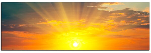 Obraz na plátne - Západ slnka - panoráma 5200A (105x35 cm)