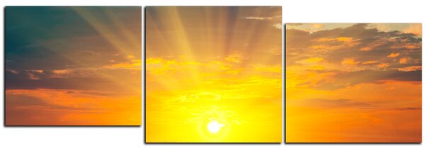Obraz na plátne - Západ slnka - panoráma 5200E (90x30 cm)