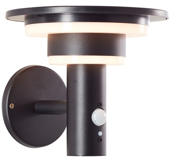 Brilliant - LED Solárne nástenné svietidlo so senzorom GARVINA LED/3W/3,7V IP44