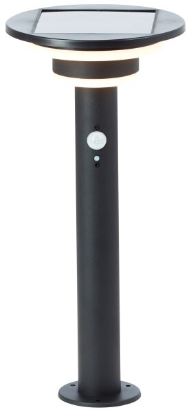 Brilliant - LED Solárna lampa so senzorom GARVINA LED/3W/3,7V 45 cm IP44 čierna