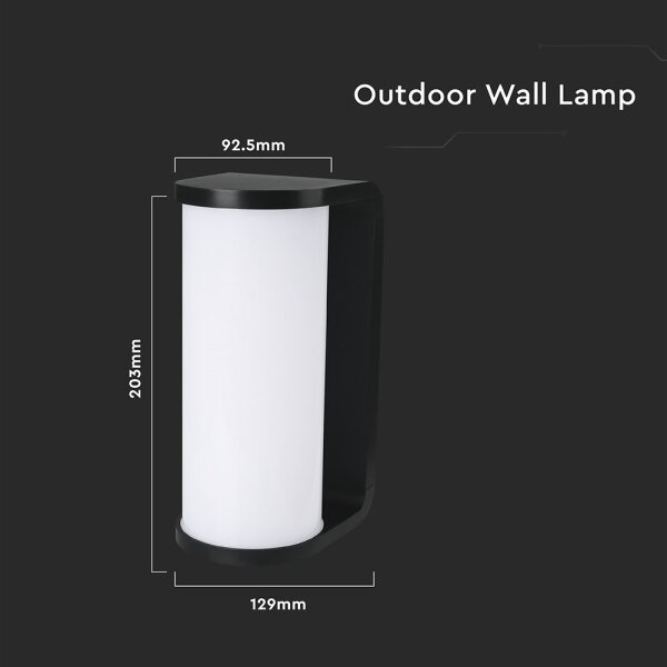 LED Vonkajšie nástenné svietidlo LED/12W/230V 3000/4200/6500K IP65 čierna