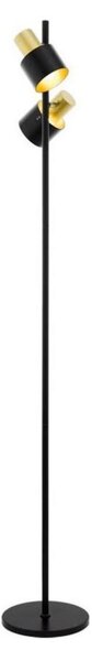 Eglo 79376 - Stojacia lampa FIUMARA 2xE27/60W/230V čierna/zlatá