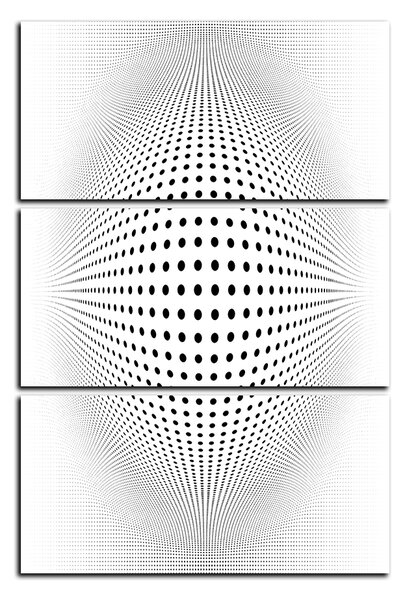 Obraz na plátne - Abstraktná geometrická sfera - obdĺžnik 7218B (90x60 cm )