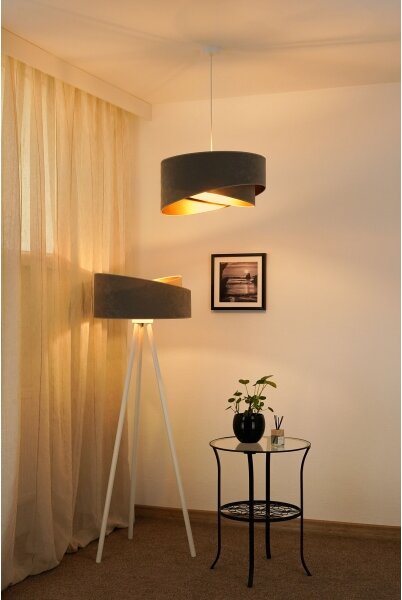 Brilagi - LED Luster na lanku LYRA 1xE27/15W/230V šedá/zlatá