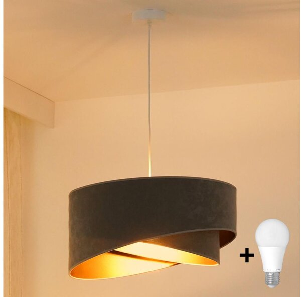 Brilagi - LED Luster na lanku LYRA 1xE27/15W/230V šedá/zlatá