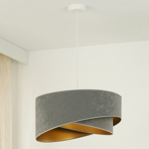 Brilagi - LED Luster na lanku LYRA 1xE27/15W/230V šedá/zlatá