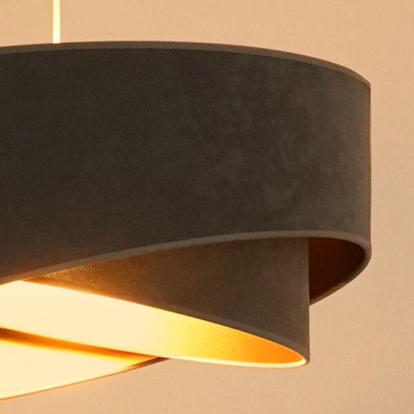 Brilagi - LED Luster na lanku LYRA 1xE27/15W/230V šedá/zlatá