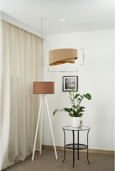 Brilagi - LED Luster na lanku LYRA 1xE27/15W/230V hnedá/zlatá