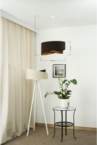 Brilagi - LED Luster na lanku LYRA 1xE27/15W/230V tmavohnedá/zlatá
