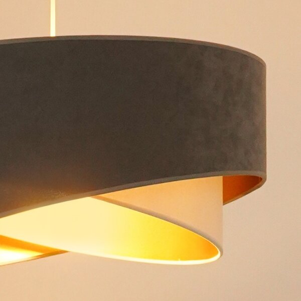 Brilagi - LED Luster na lanku LYRA 1xE27/15W/230V šedá/krémová/zlatá
