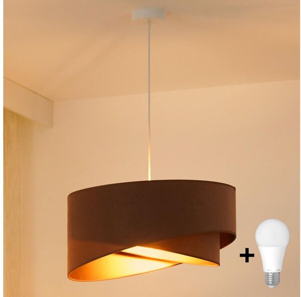 Brilagi - LED Luster na lanku LYRA 1xE27/15W/230V hnedá/zlatá