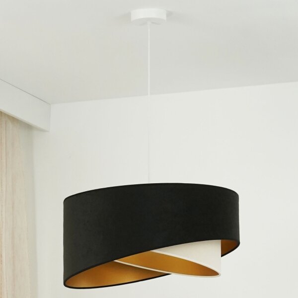 Brilagi - LED Luster na lanku LYRA 1xE27/15W/230V čierna/krémová/zlatá