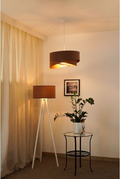 Brilagi - LED Luster na lanku LYRA 1xE27/15W/230V hnedá/zlatá